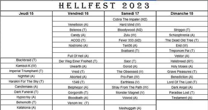 Hellfest 2023 - concerts