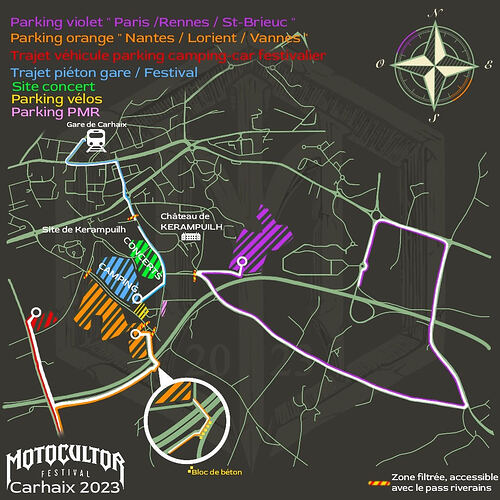 parking motocultor